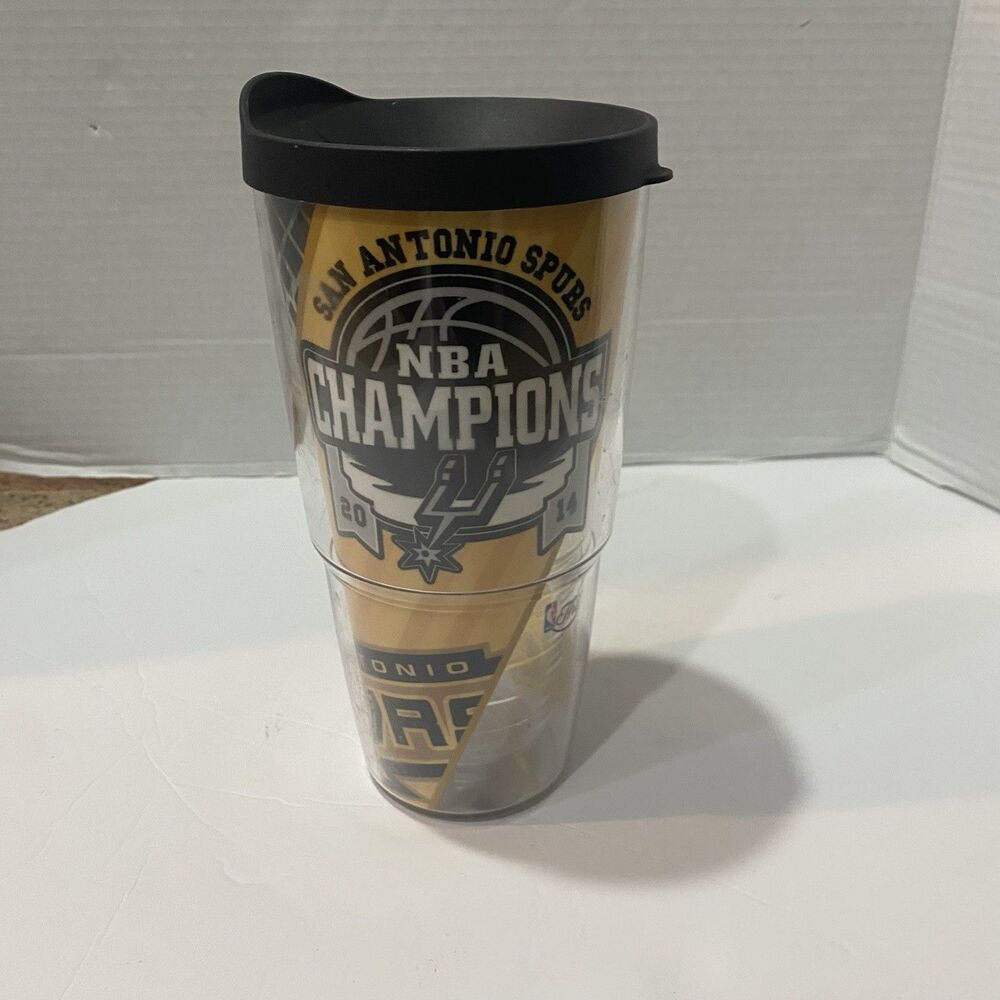Vintage 2014 San Antonio Spurs Tervis Tumbler HasLid NBA Champions Duncan Parker